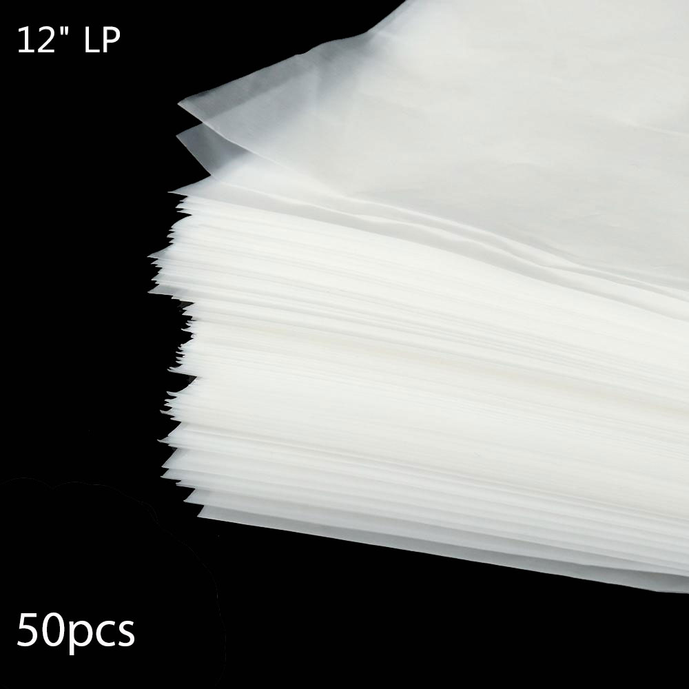 Vinyl Inner Antistatic Sleeves for 12" Records 50pcs SiCE